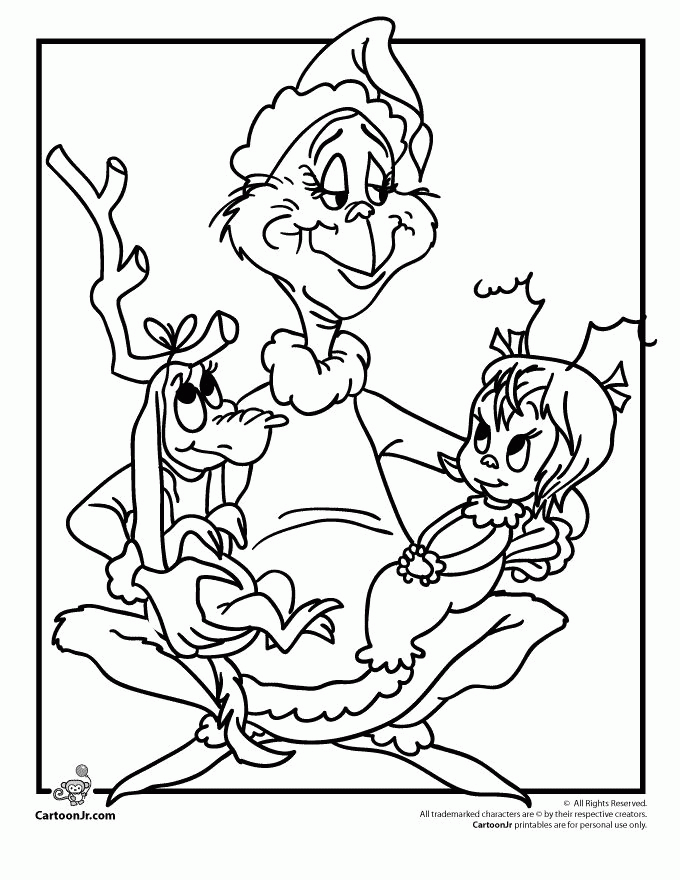 Plansa de colorat cu Grinch 24 17